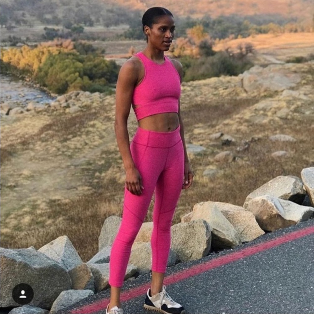 NWT Outdoor Voices Warm Up Legging - Flamingo